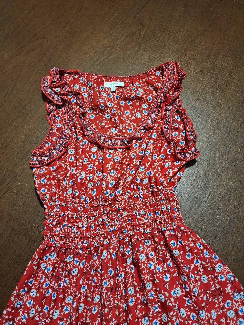 Max Studio Red Floral Tiered Maxi Dress - Picture 6 of 10